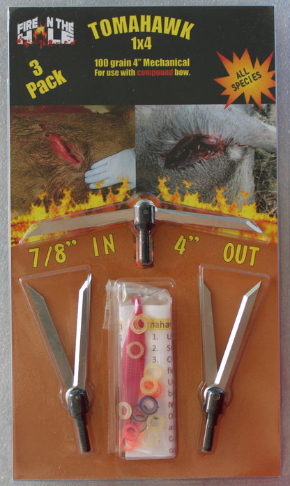 Tomahawk 1X4 Controlled Expansion Broadhead - Pack of 3 Broadheads