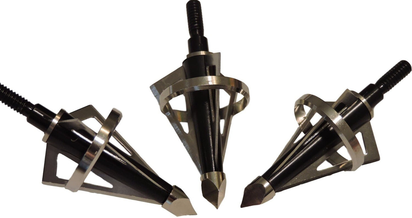 Fire N The Hole Chisel Tip Ring Broadhead - Compound Bow Pack of 3 Broadheads
