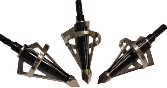 Fire N The Hole Chisel Tip Ring Broadhead - Compound Bow Pack of 3 Broadheads